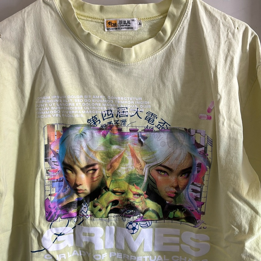 Grimes merch UPCYCLED vintage t shirt